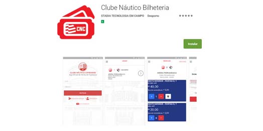 Náutico inova e lança aplicativo para venda de ingressos