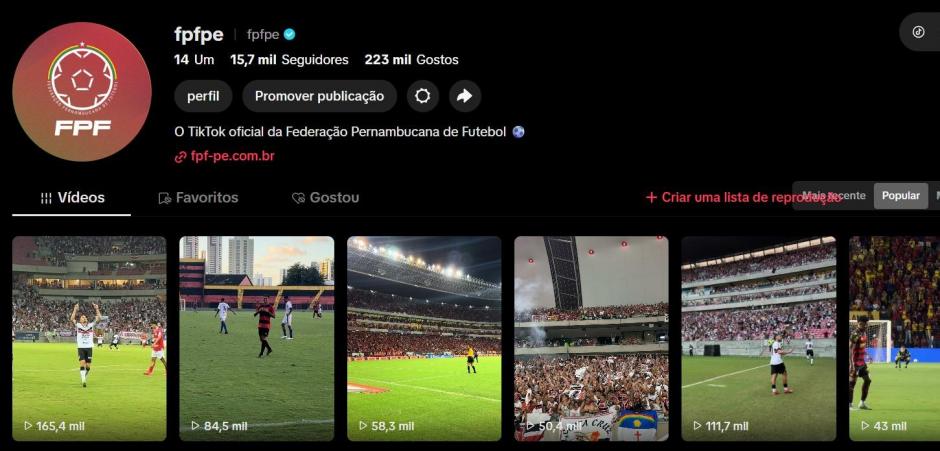 FPF amplia presença digital e alcança 1,2 milhão de visualizações no TikTok